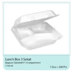 Lunch Box 3 Sekat - Bagasse 1250ml