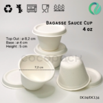 Bagasse Portion Sauce Cup 4 oz 