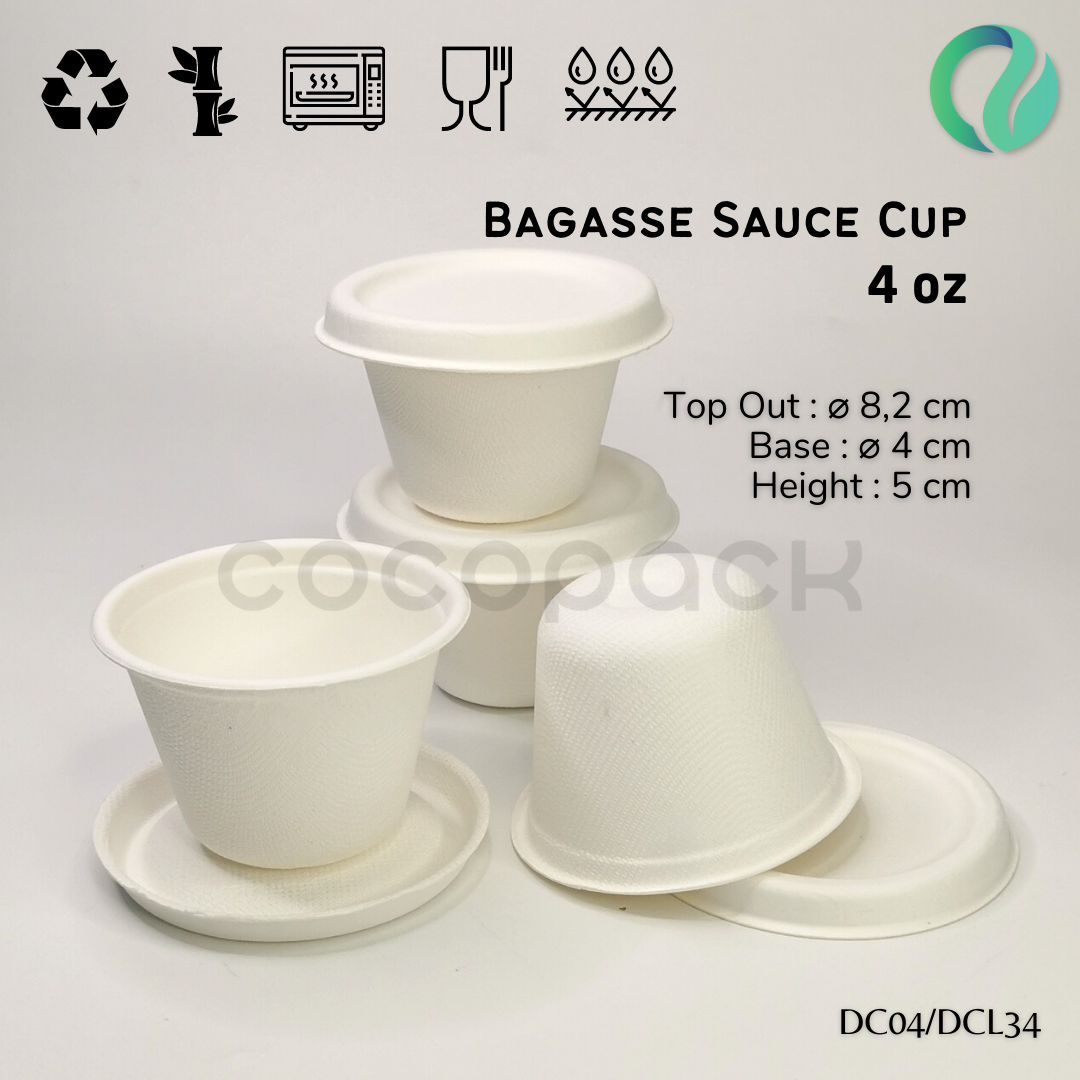 Bagasse Portion Sauce Cup 4 oz - Gambar 7