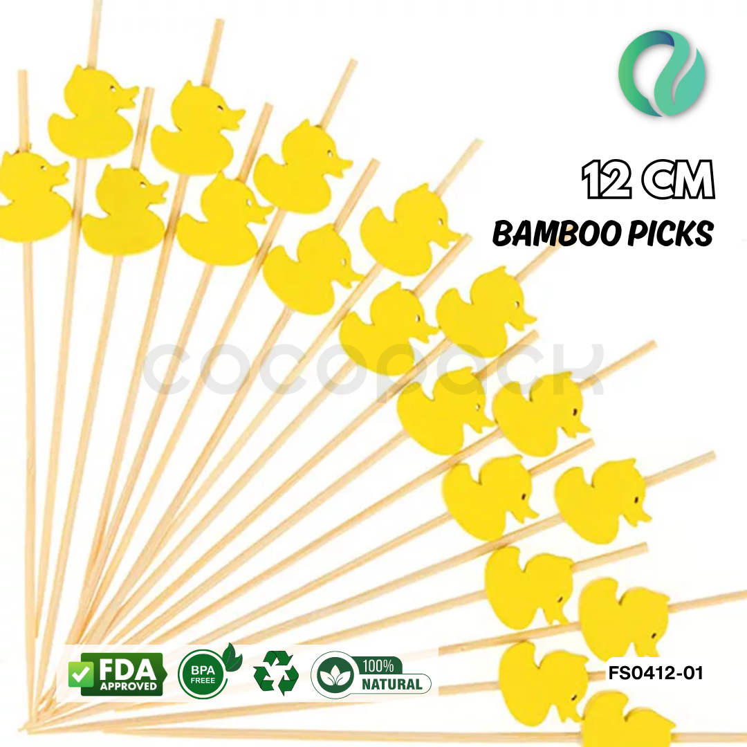 Decorative Festive Bamboo Picks 12cm - Gambar 3