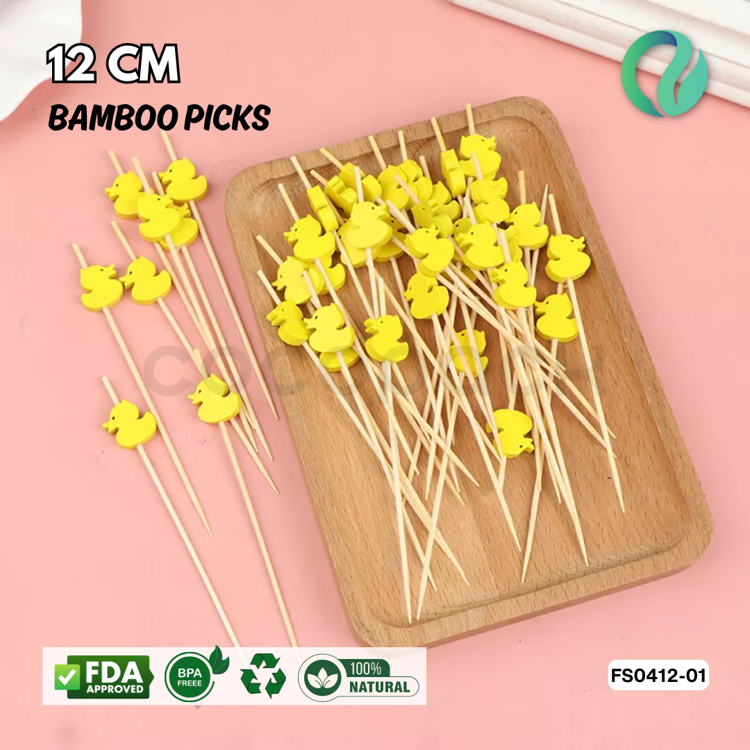 Decorative Festive Bamboo Picks 12cm - Gambar 6
