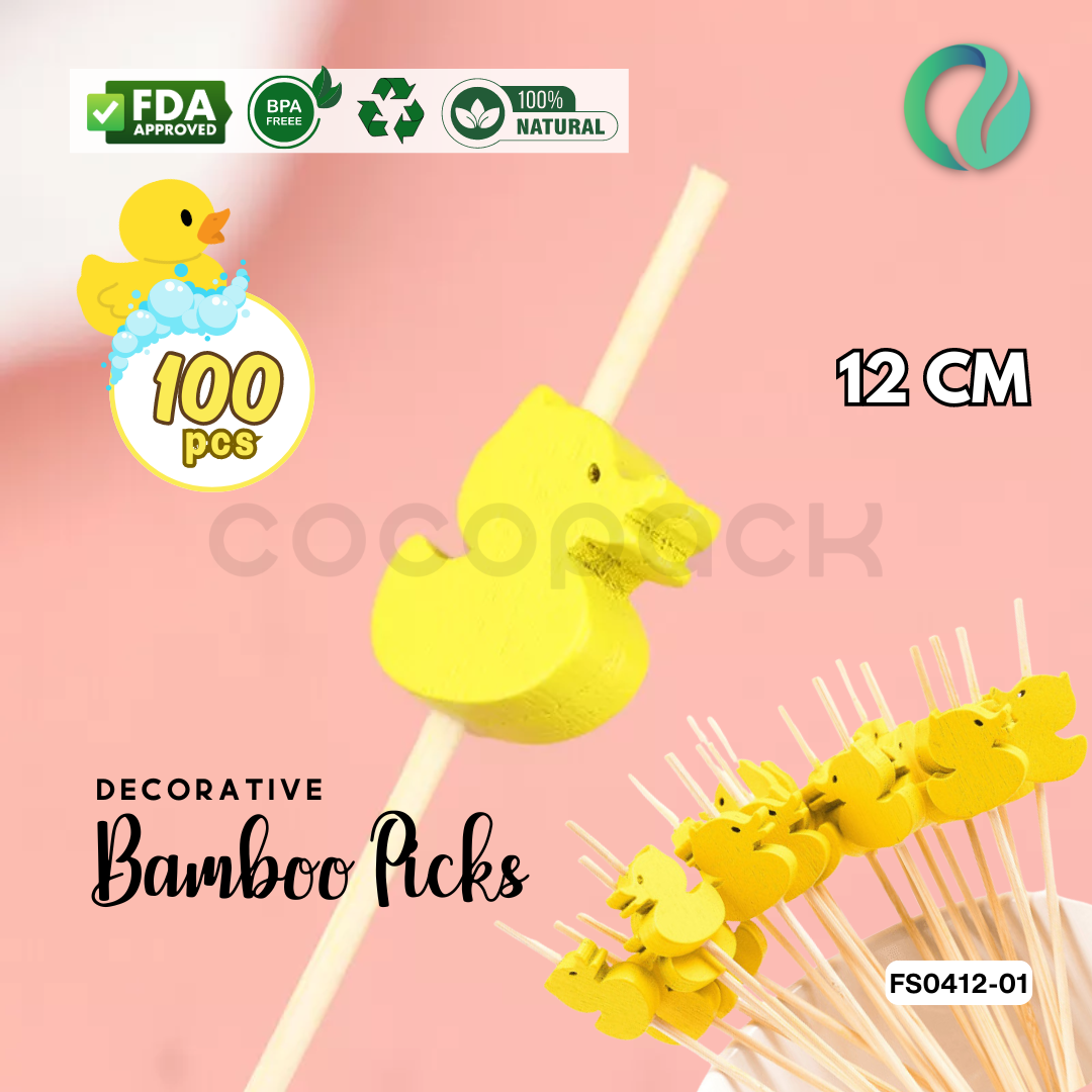 Decorative Festive Bamboo Picks 12cm - Gambar 7