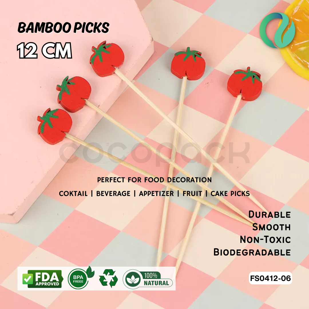 Decorative Festive Bamboo Picks 12cm - Gambar 14