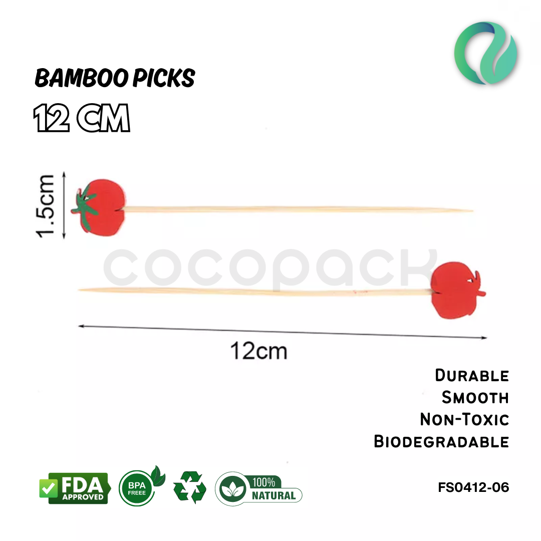 Decorative Festive Bamboo Picks 12cm - Gambar 15