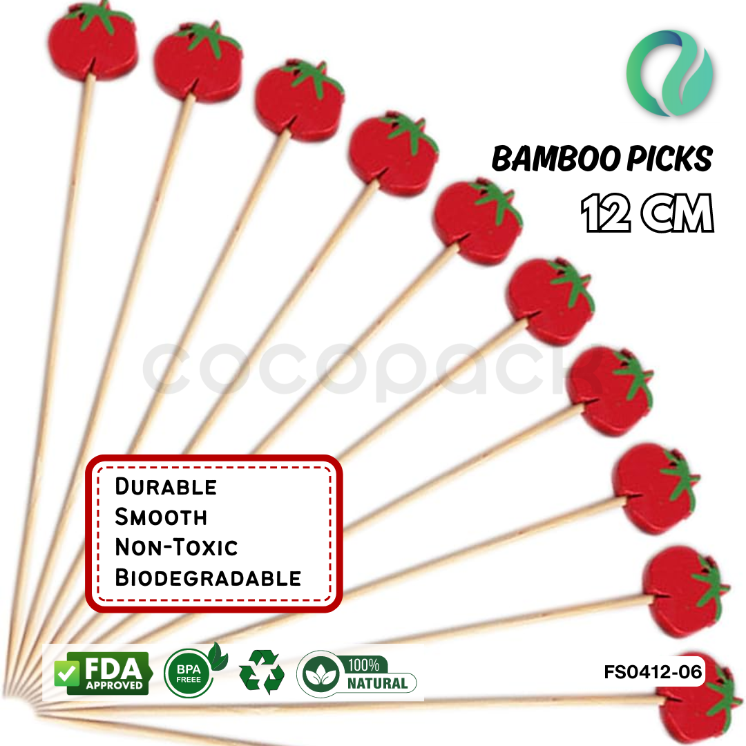 Decorative Festive Bamboo Picks 12cm - Gambar 17