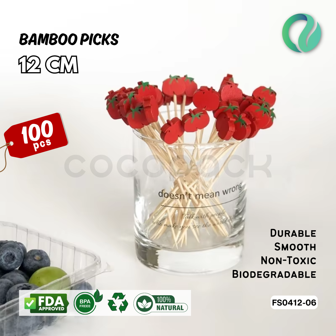 Decorative Festive Bamboo Picks 12cm - Gambar 18