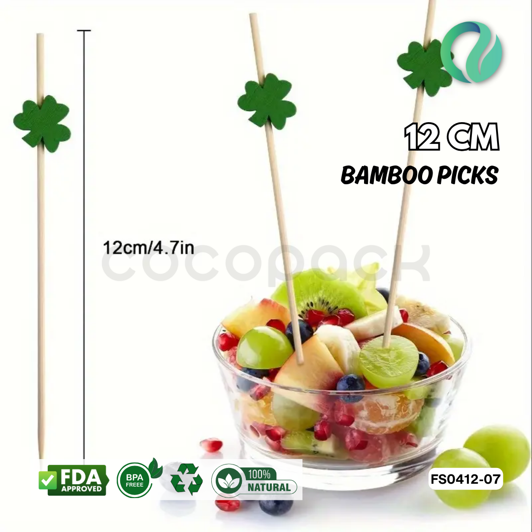 Decorative Festive Bamboo Picks 12cm - Gambar 21