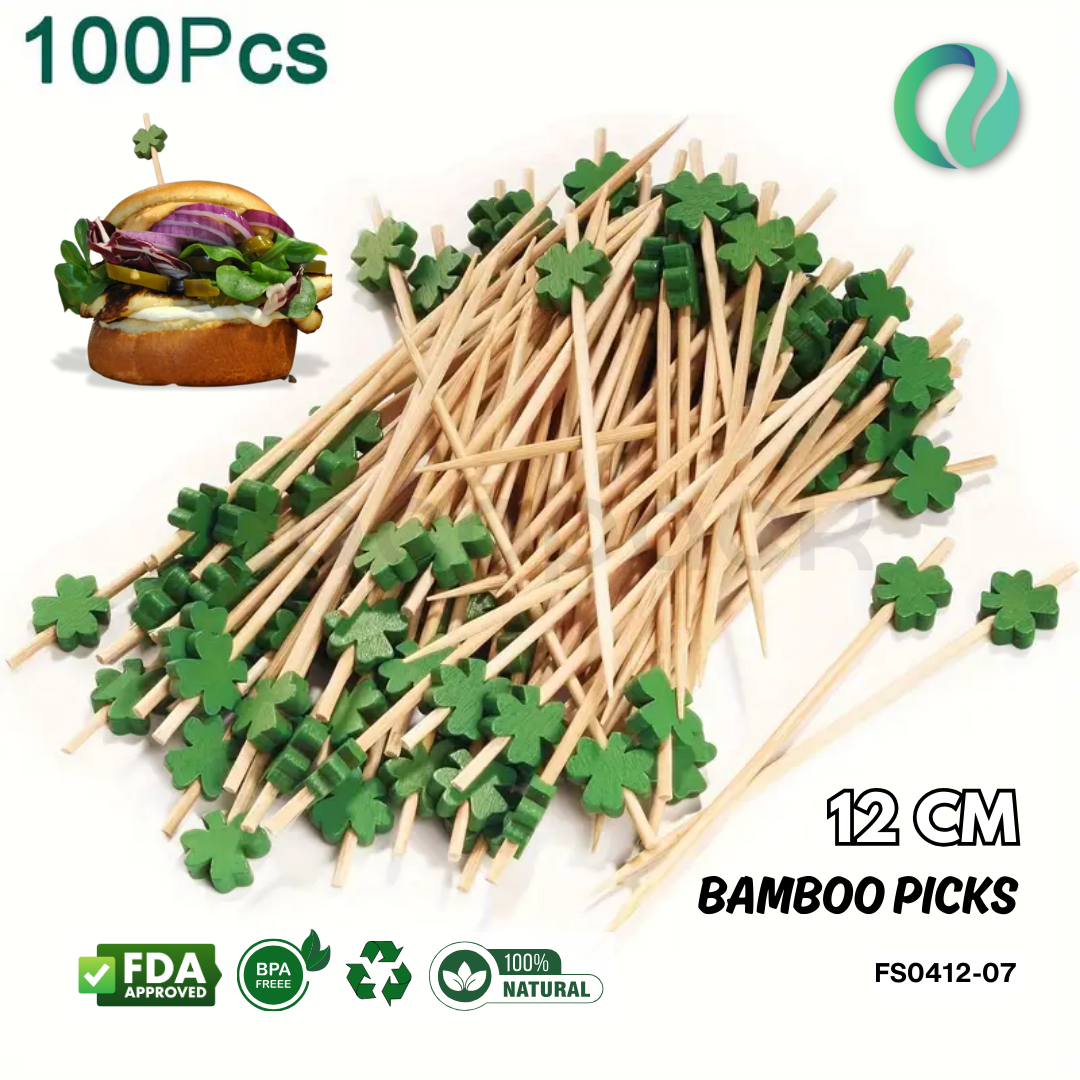 Decorative Festive Bamboo Picks 12cm - Gambar 24