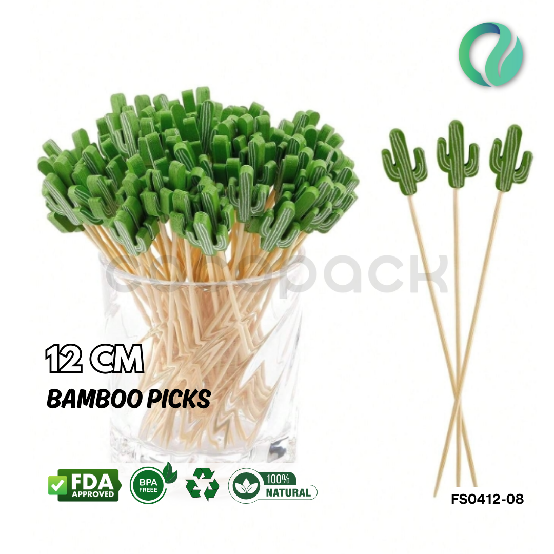 Decorative Hawaii Aloha Bamboo Picks 12cm - Gambar 9