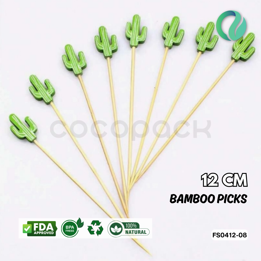 Decorative Hawaii Aloha Bamboo Picks 12cm - Gambar 10