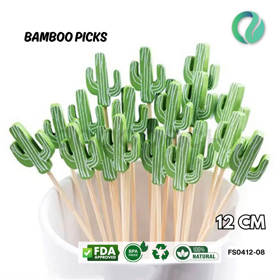 Decorative Hawaii Aloha Bamboo Picks 12cm - Gambar 13