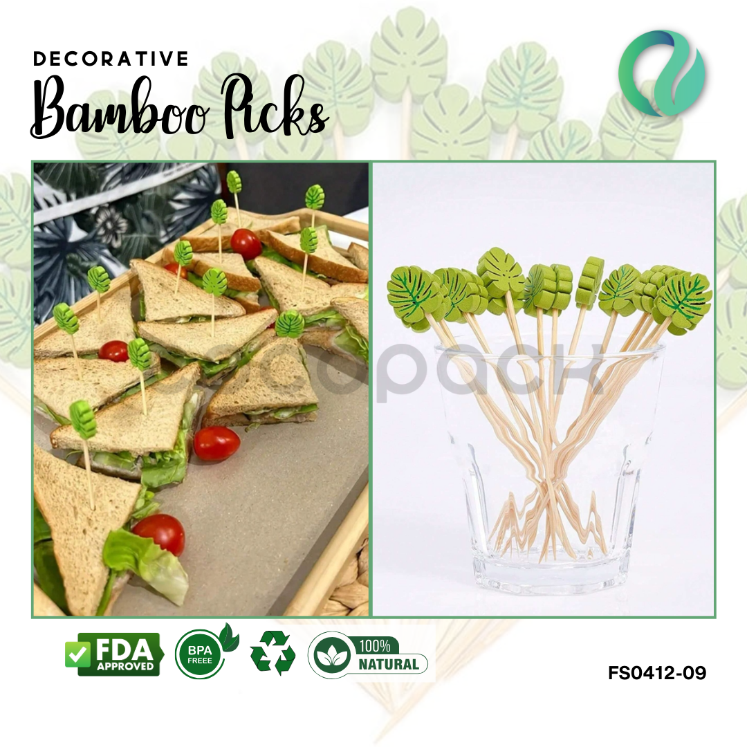 Decorative Hawaii Aloha Bamboo Picks 12cm - Gambar 15