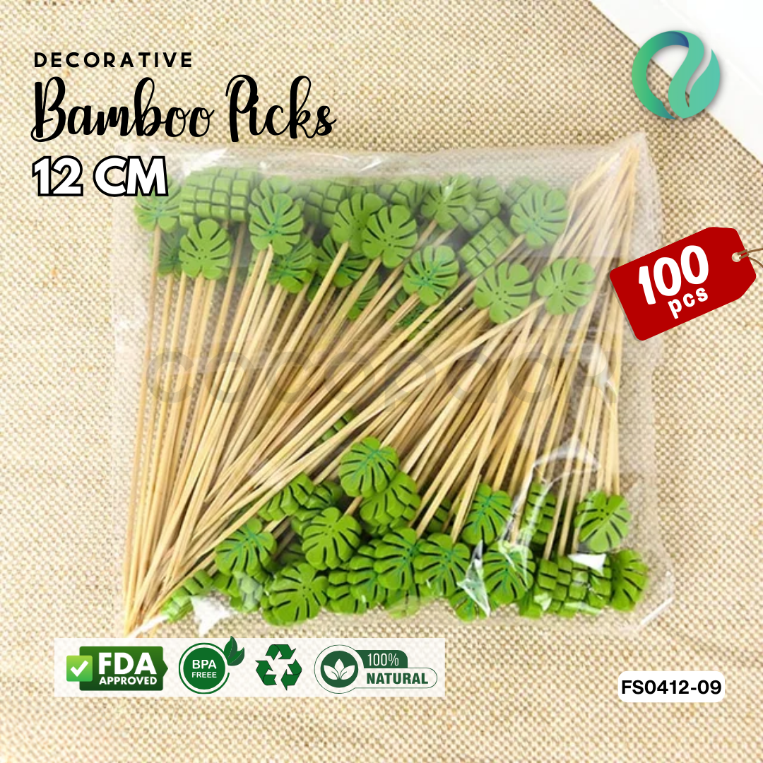 Decorative Hawaii Aloha Bamboo Picks 12cm - Gambar 17