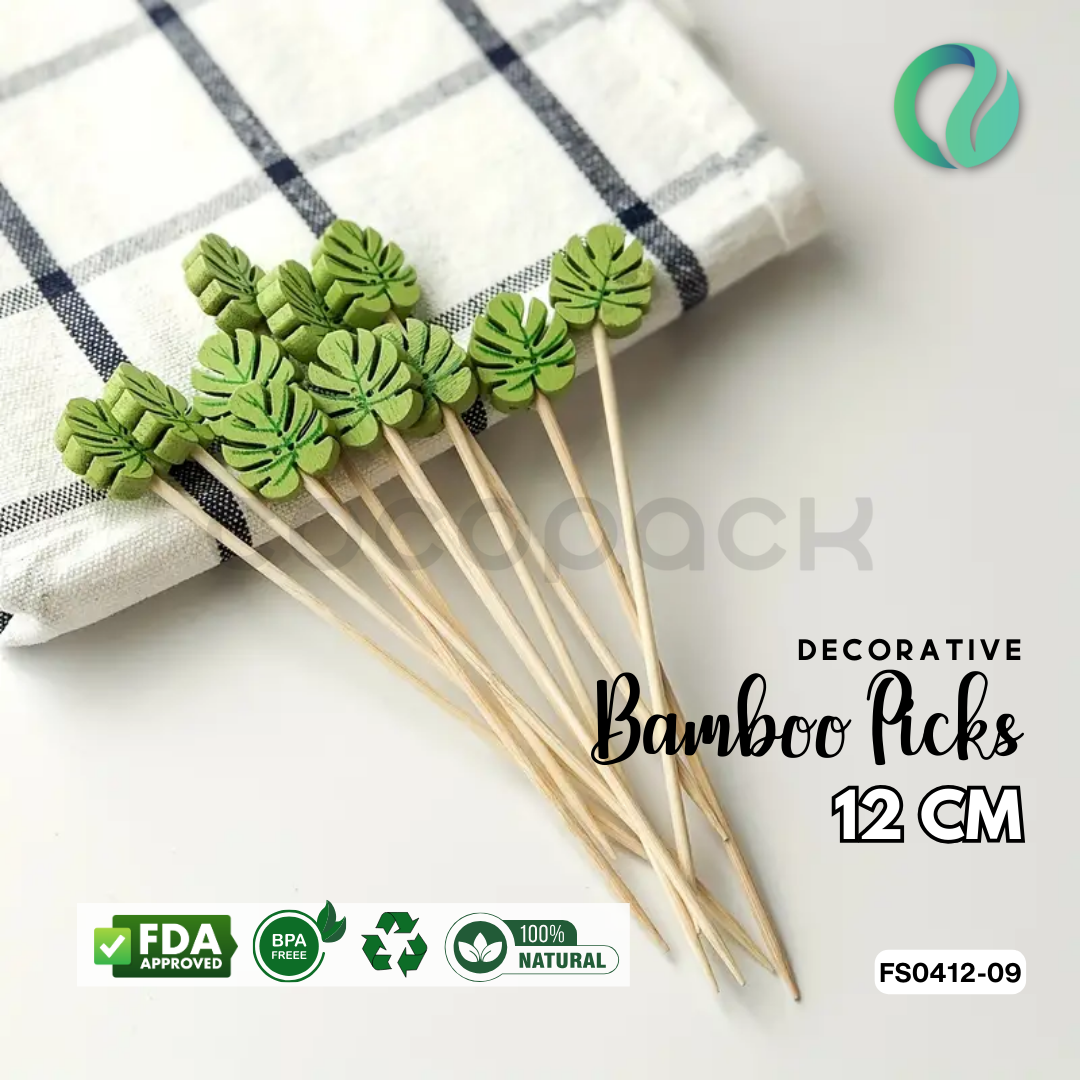 Decorative Hawaii Aloha Bamboo Picks 12cm - Gambar 18