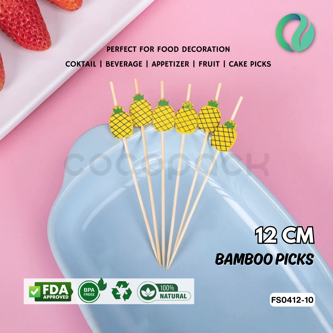 Decorative Hawaii Aloha Bamboo Picks 12cm - Gambar 20
