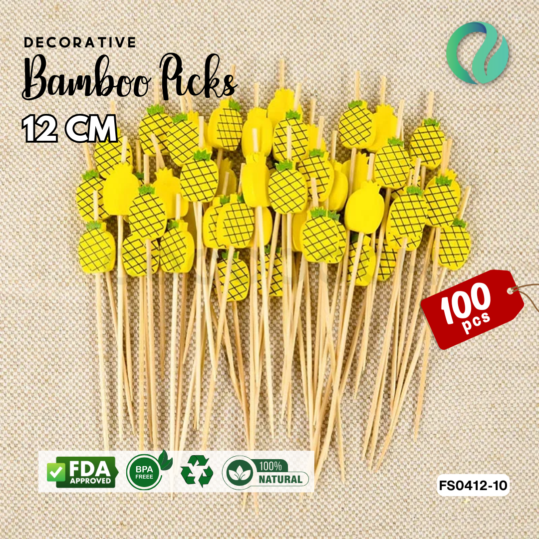 Decorative Hawaii Aloha Bamboo Picks 12cm - Gambar 25