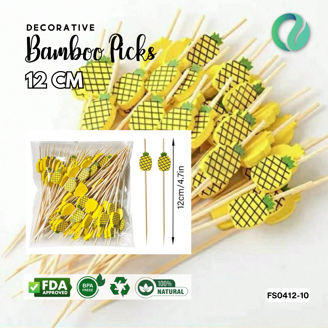 Decorative Hawaii Aloha Bamboo Picks 12cm - Gambar 26