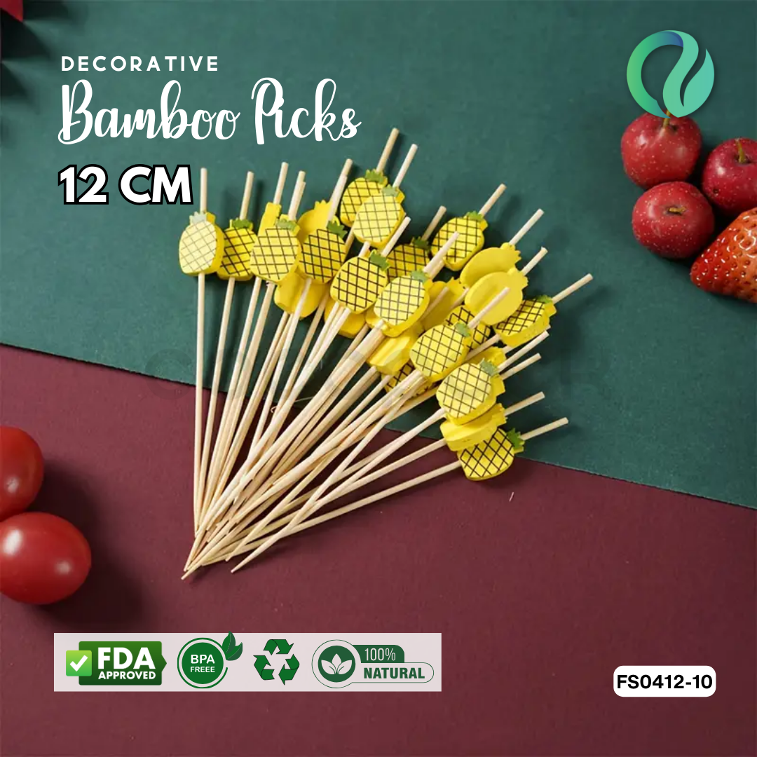 Decorative Hawaii Aloha Bamboo Picks 12cm - Gambar 27