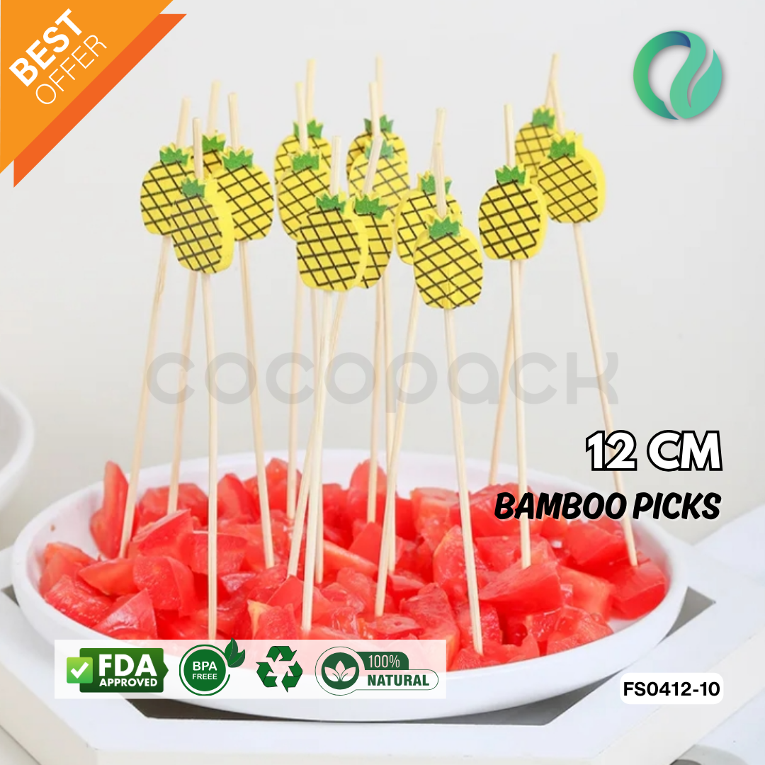 Decorative Hawaii Aloha Bamboo Picks 12cm - Gambar 28