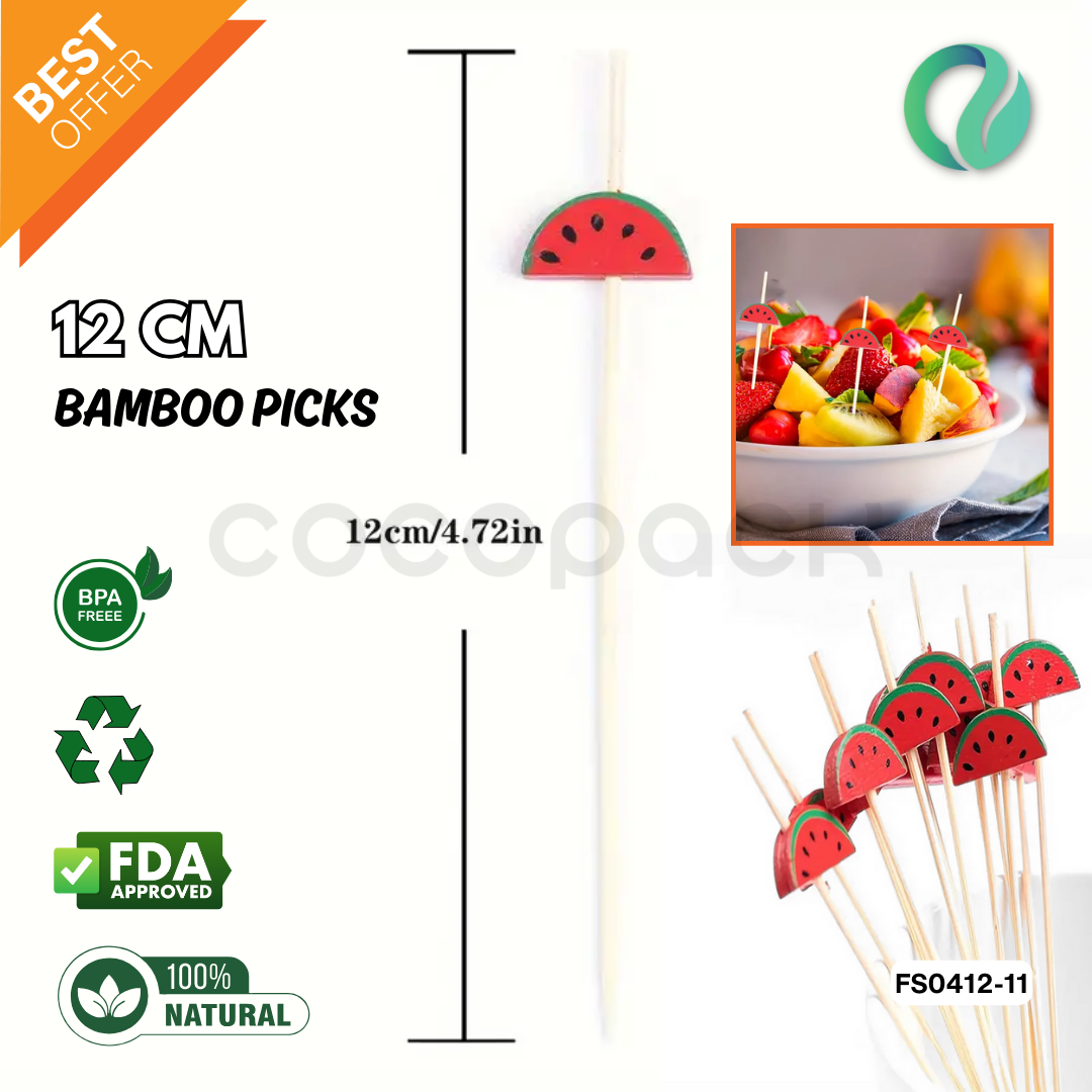 Decorative Hawaii Aloha Bamboo Picks 12cm - Gambar 30