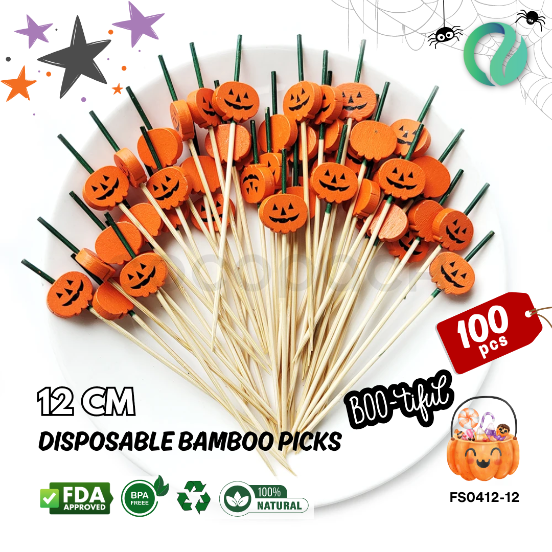 Decorative Halloween Bamboo Picks 12cm