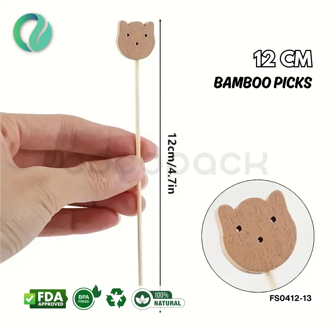 Decorative Festive Bamboo Picks 12cm - Gambar 36