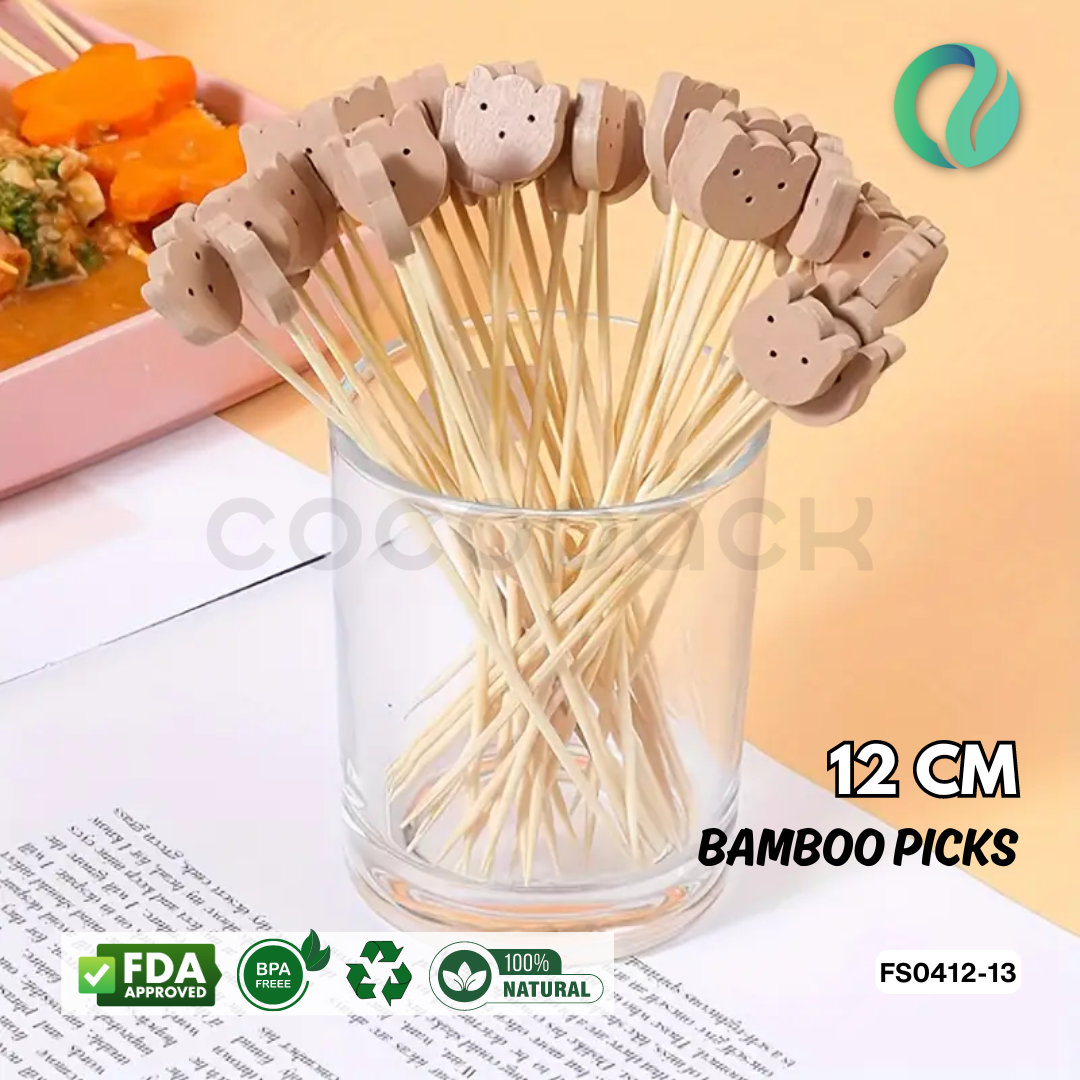 Decorative Festive Bamboo Picks 12cm - Gambar 29