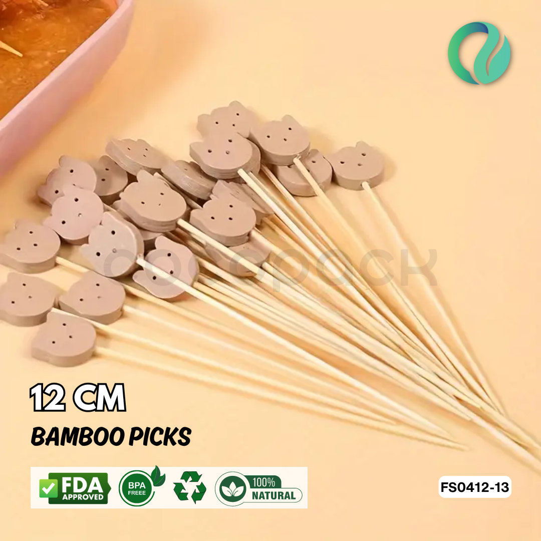 Decorative Festive Bamboo Picks 12cm - Gambar 30