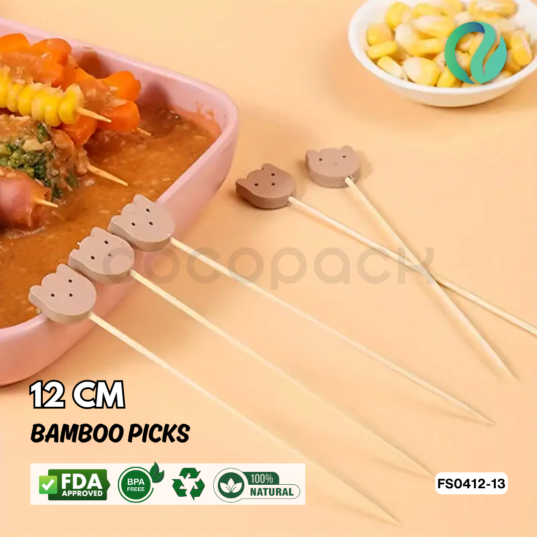 Decorative Festive Bamboo Picks 12cm - Gambar 31