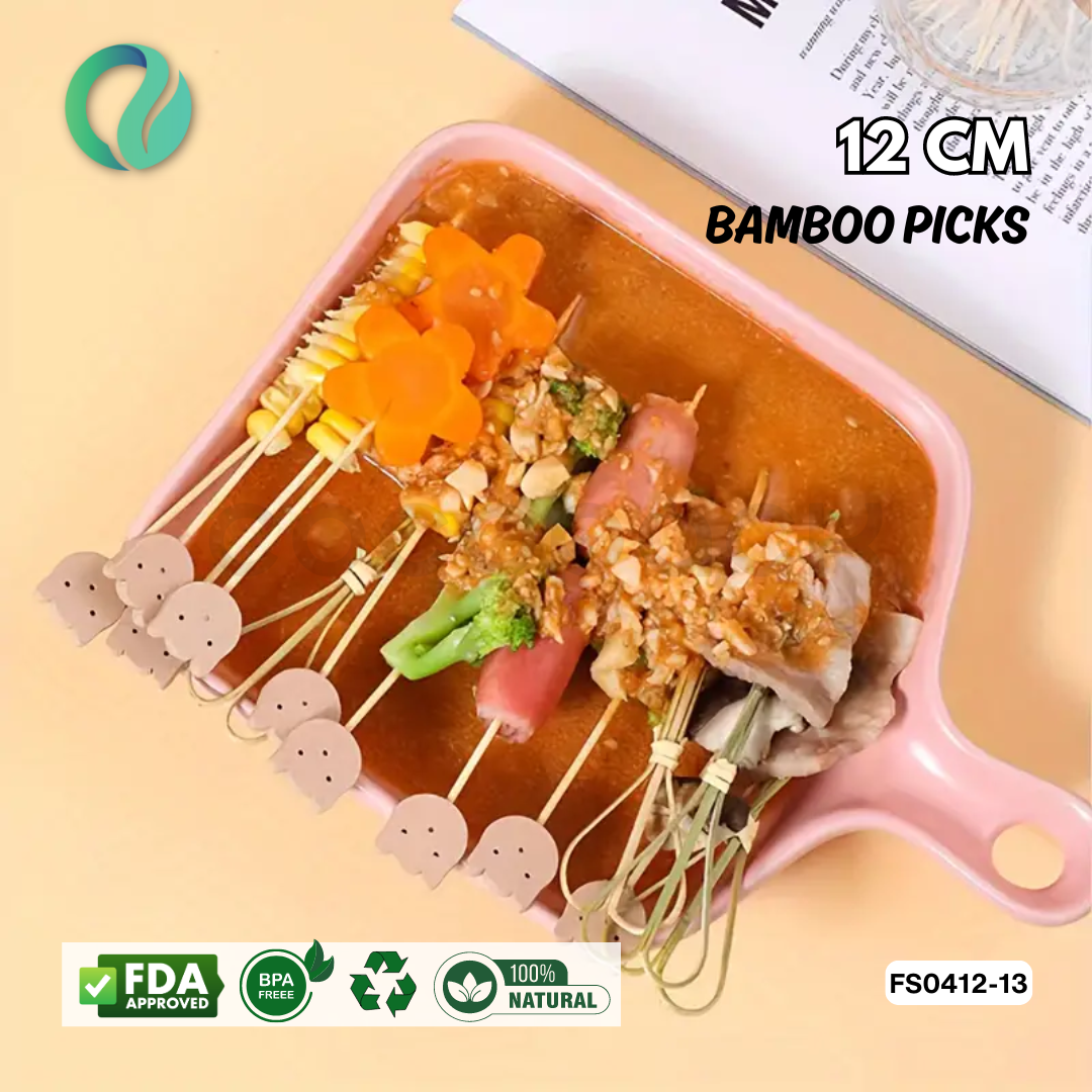 Decorative Festive Bamboo Picks 12cm - Gambar 32