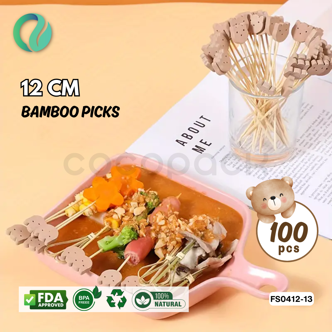 Decorative Festive Bamboo Picks 12cm - Gambar 33