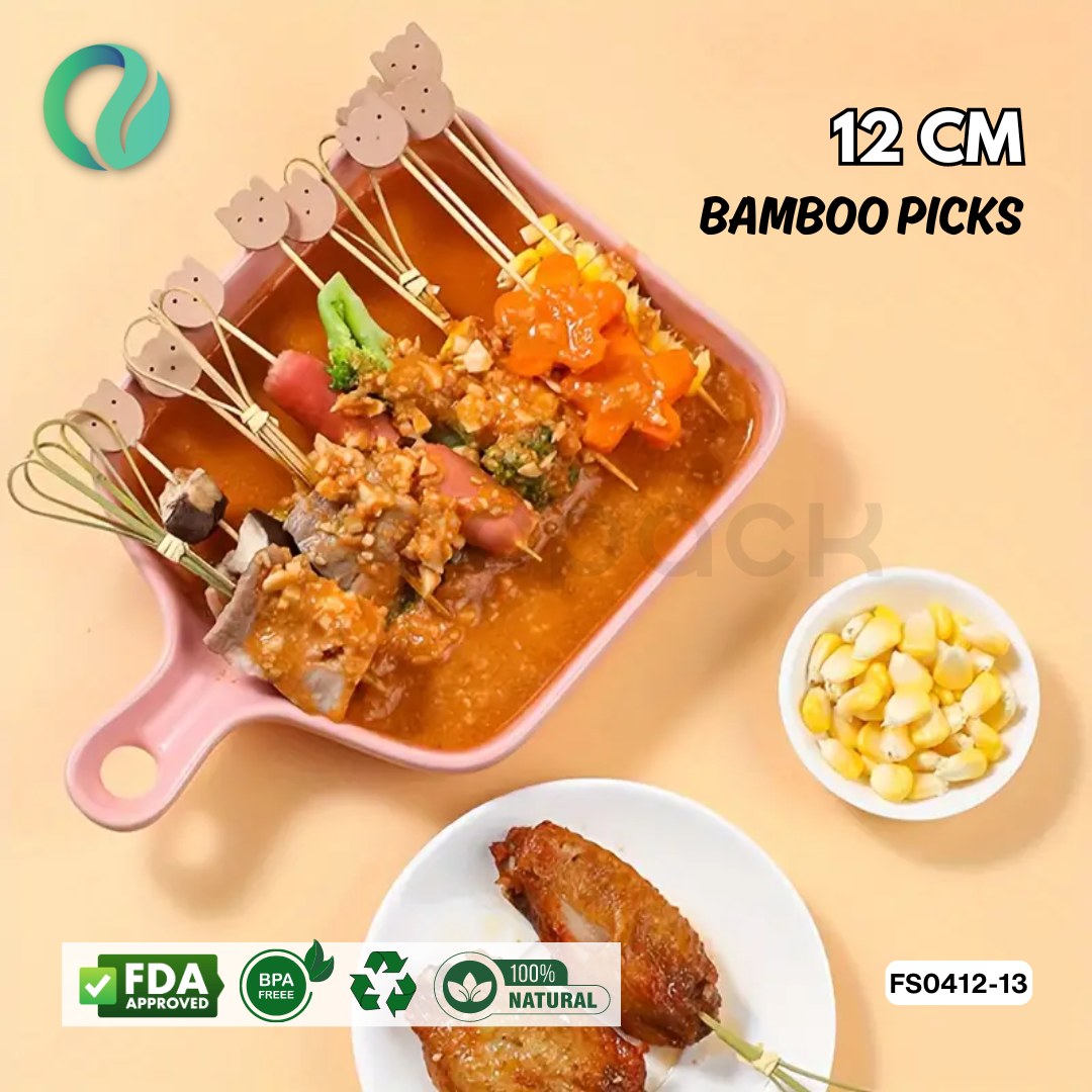 Decorative Festive Bamboo Picks 12cm - Gambar 34