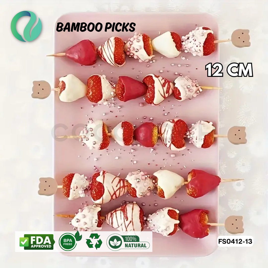 Decorative Festive Bamboo Picks 12cm - Gambar 35