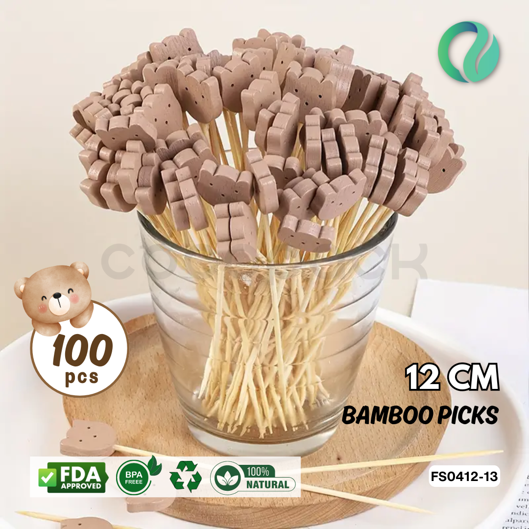 Decorative Festive Bamboo Picks 12cm - Gambar 40