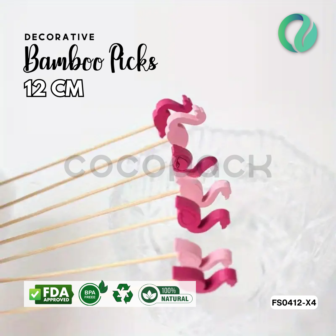 Decorative Hawaii Aloha Bamboo Picks 12cm - Gambar 36