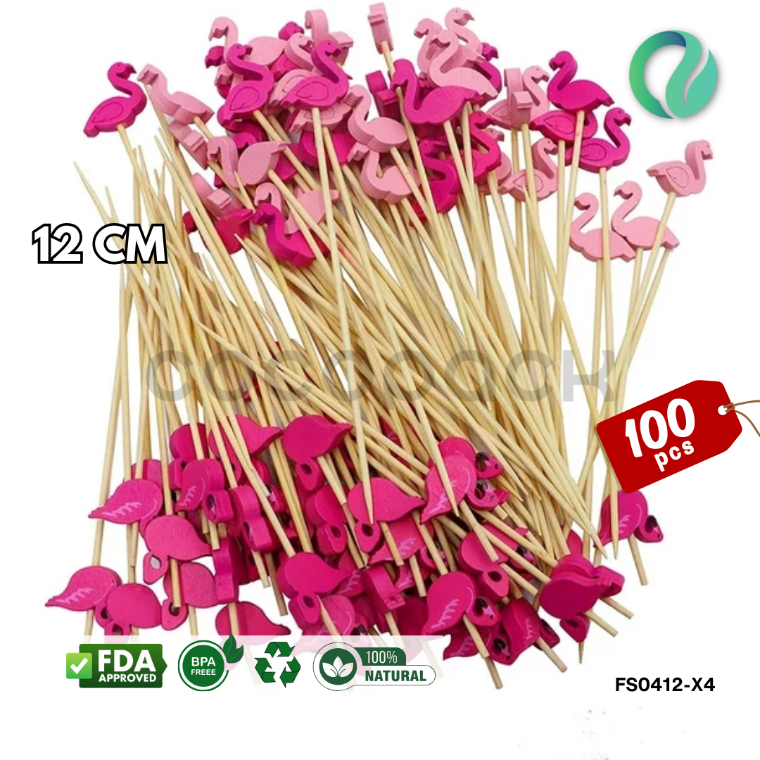 Decorative Hawaii Aloha Bamboo Picks 12cm - Gambar 38