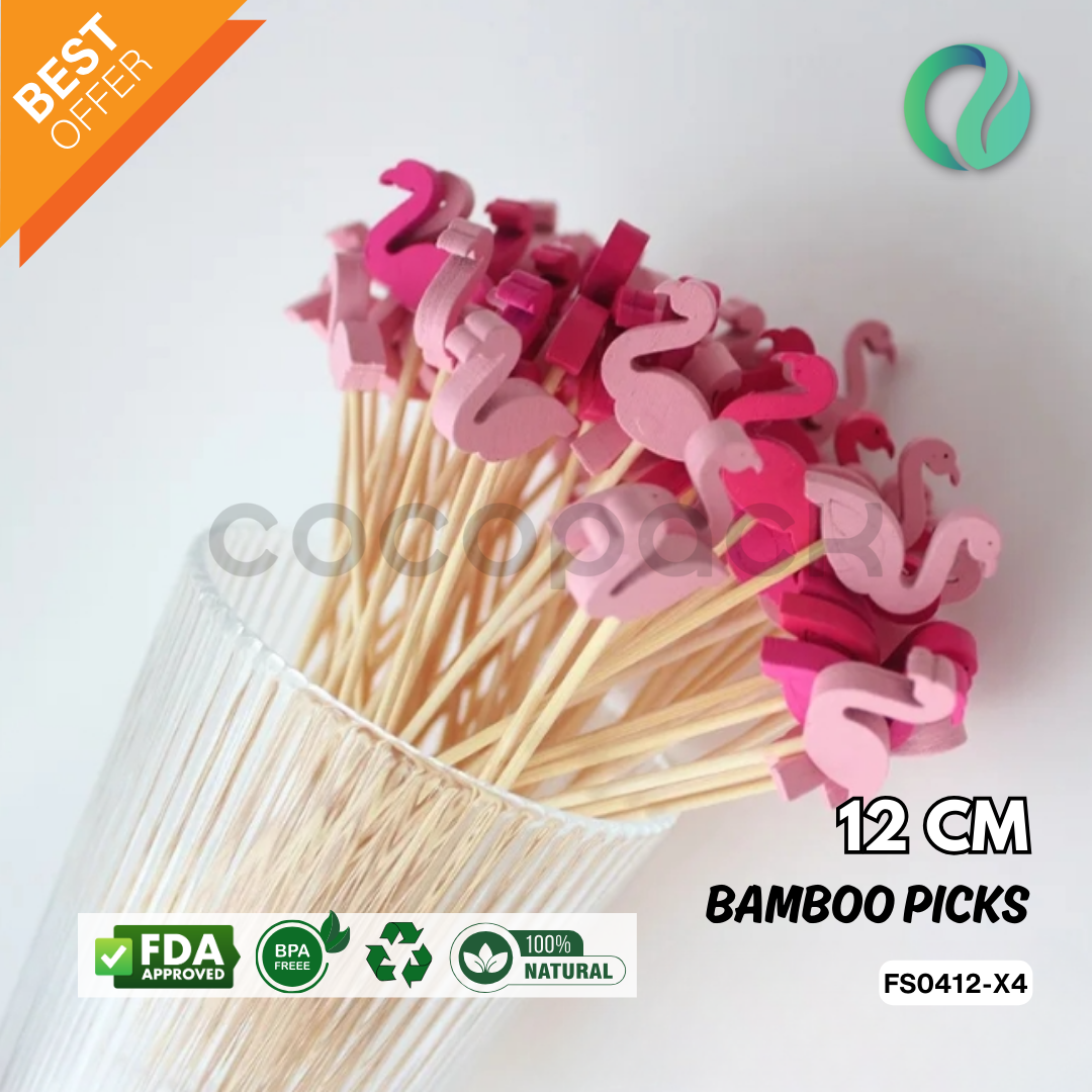 Decorative Hawaii Aloha Bamboo Picks 12cm - Gambar 41
