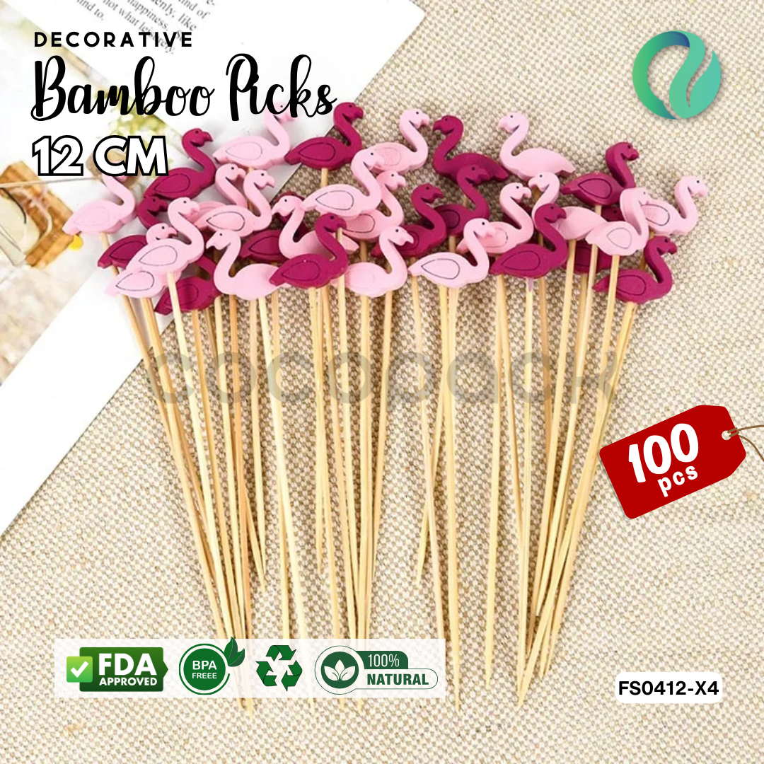 Decorative Hawaii Aloha Bamboo Picks 12cm - Gambar 45