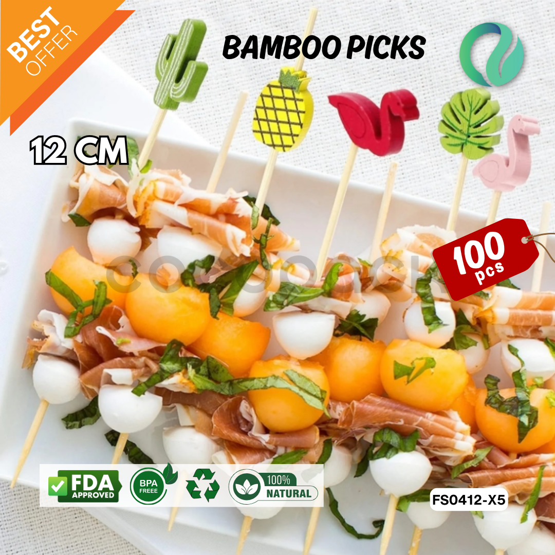 Decorative Hawaii Aloha Bamboo Picks 12cm - Gambar 46