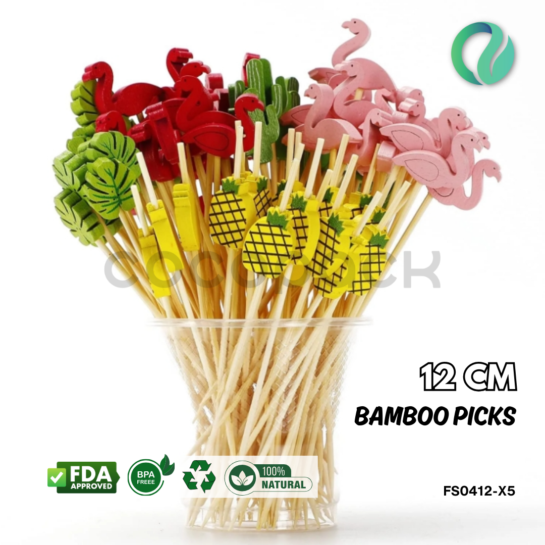Decorative Hawaii Aloha Bamboo Picks 12cm - Gambar 49