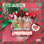 Decorative Christmas Bamboo Picks 12cm