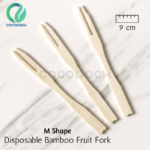 Bamboo Fruit Fork - M Shape