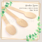 Disposable Wooden Spoon 14 cm