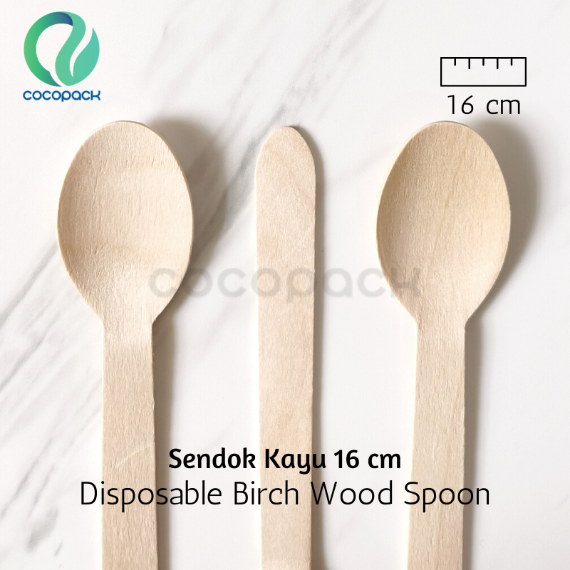 Disposable Wooden Spoon 16 cm - Gambar 6