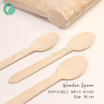 Disposable Wooden Spoon 16 cm