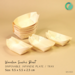Disposable Wooden Boat Sushi Tray 3,5 inch
