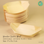 Disposable Wooden Boat Sushi Tray 6,5 inch