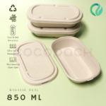Bagasse Oval 850ml