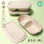 Bagasse Oval 850ml - Sekat 2